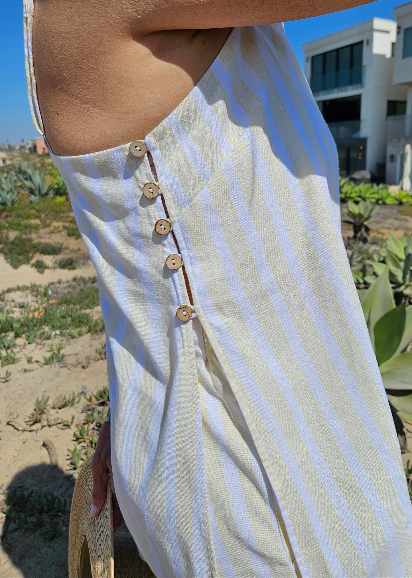 Cabana Striped Linen Tank