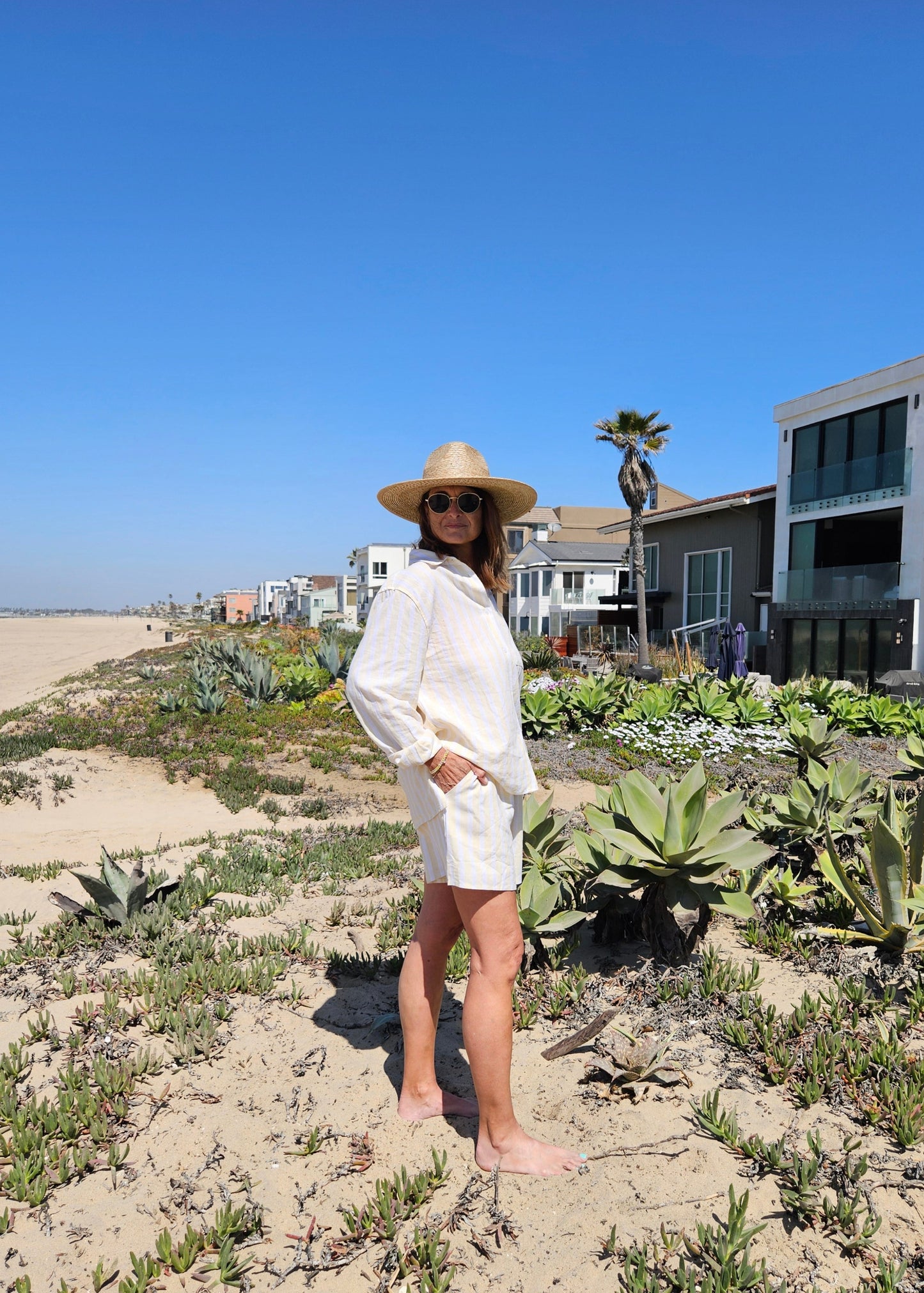 Cabana Striped Linen Shorts