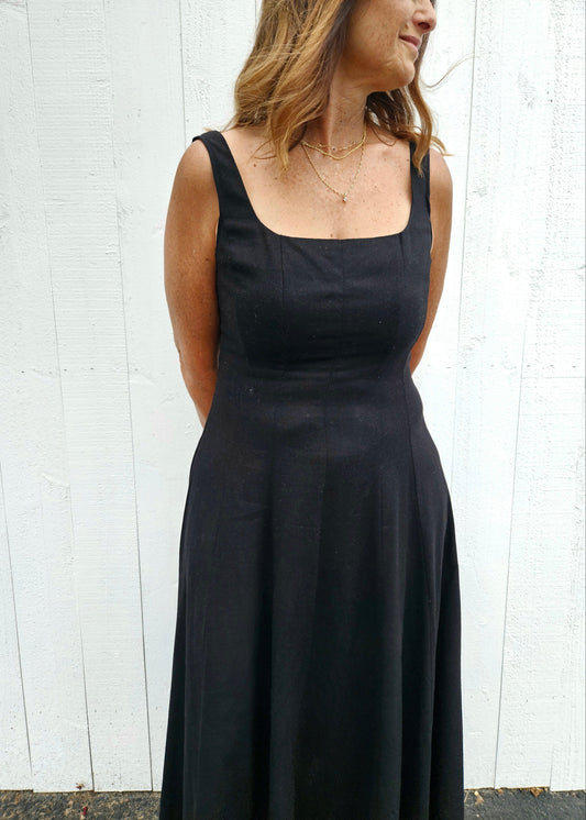 Summer Nights Linen Midi Dress