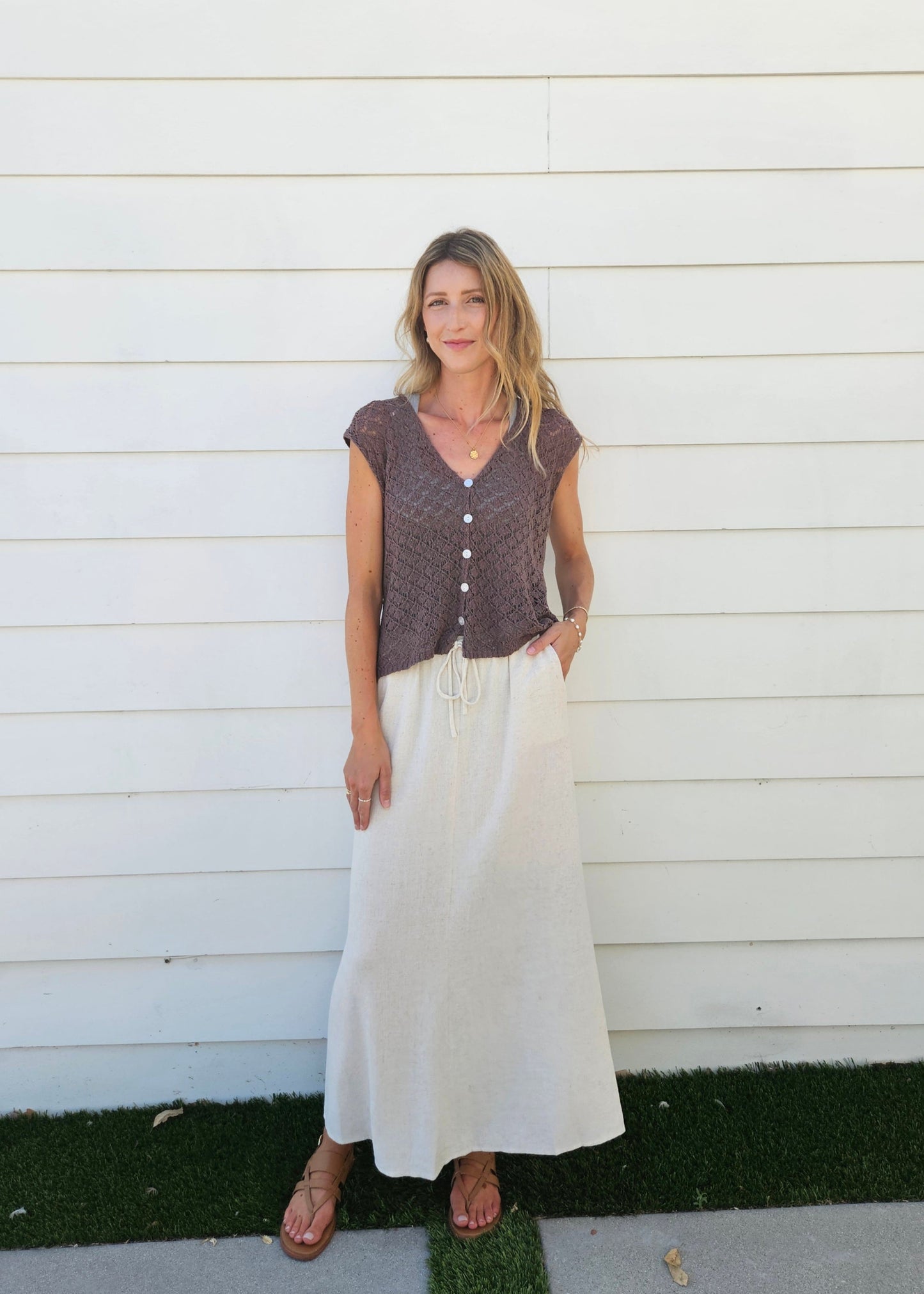 Slow Tide Linen Skirt