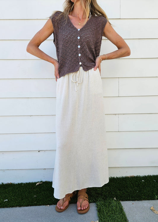 Slow Tide Linen Skirt