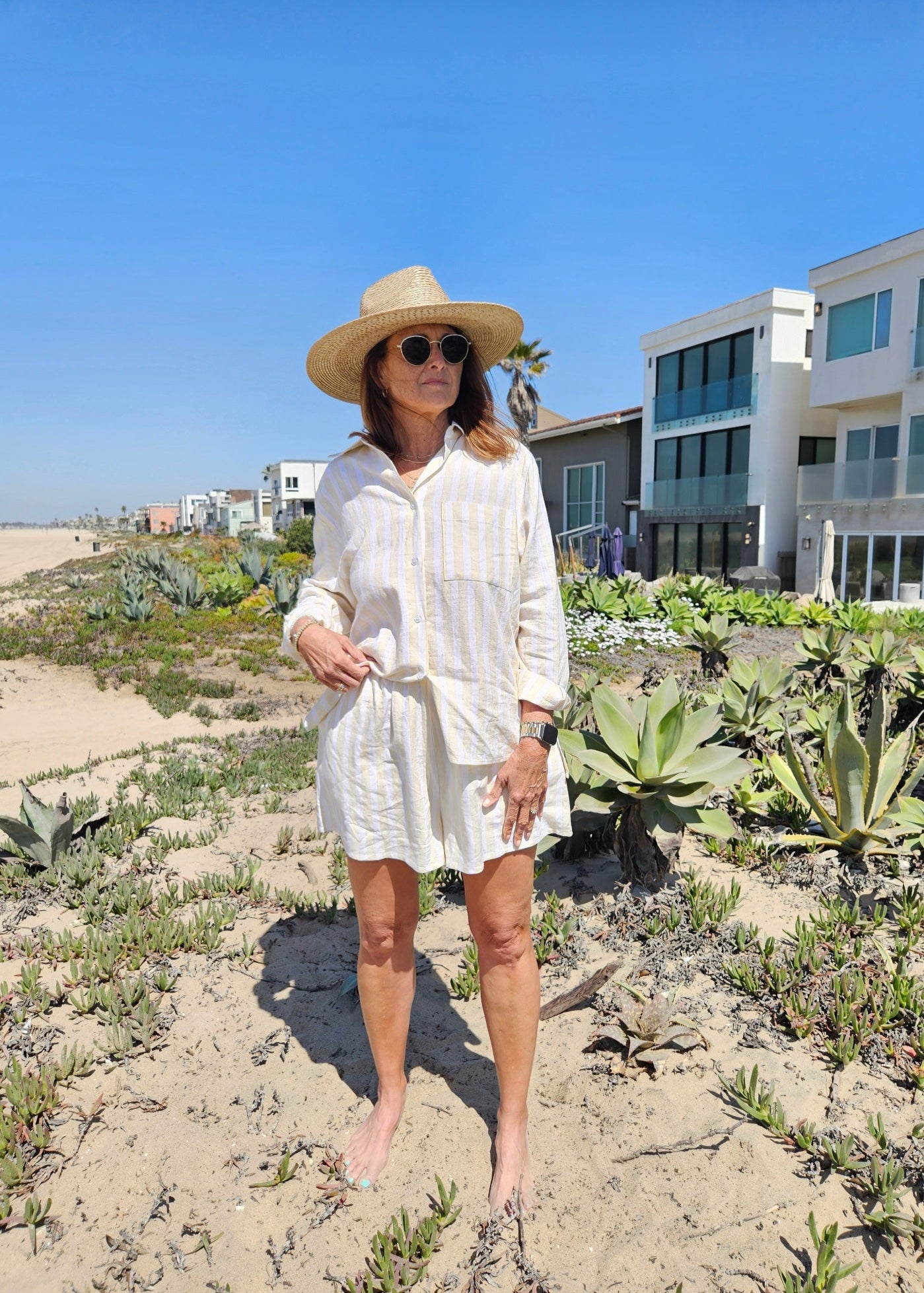 Cabana Striped Linen Shorts
