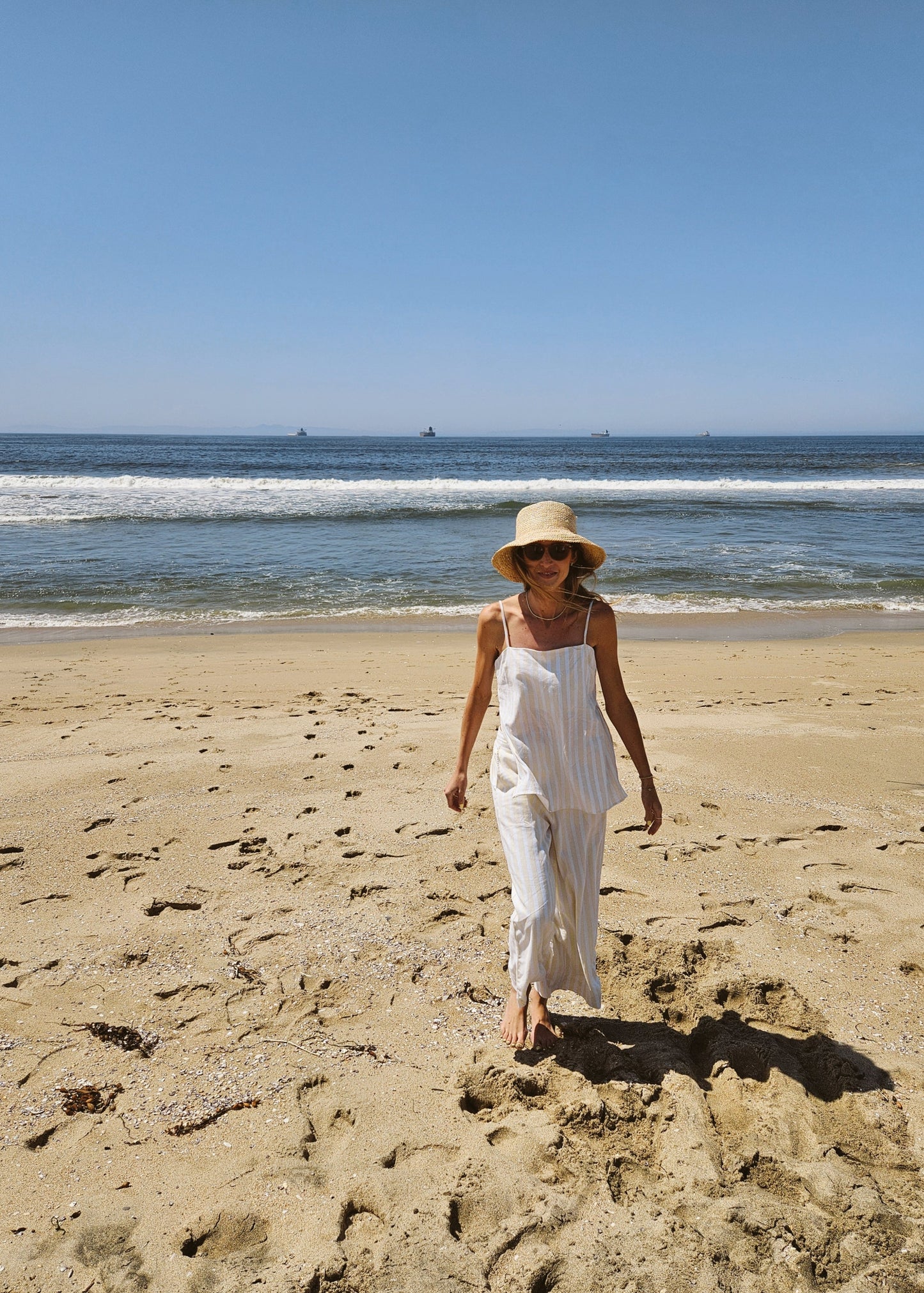 Cabana Striped Linen Tank