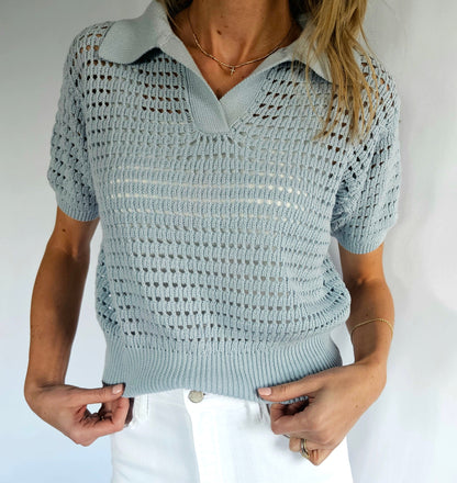 Crochet Collared Top