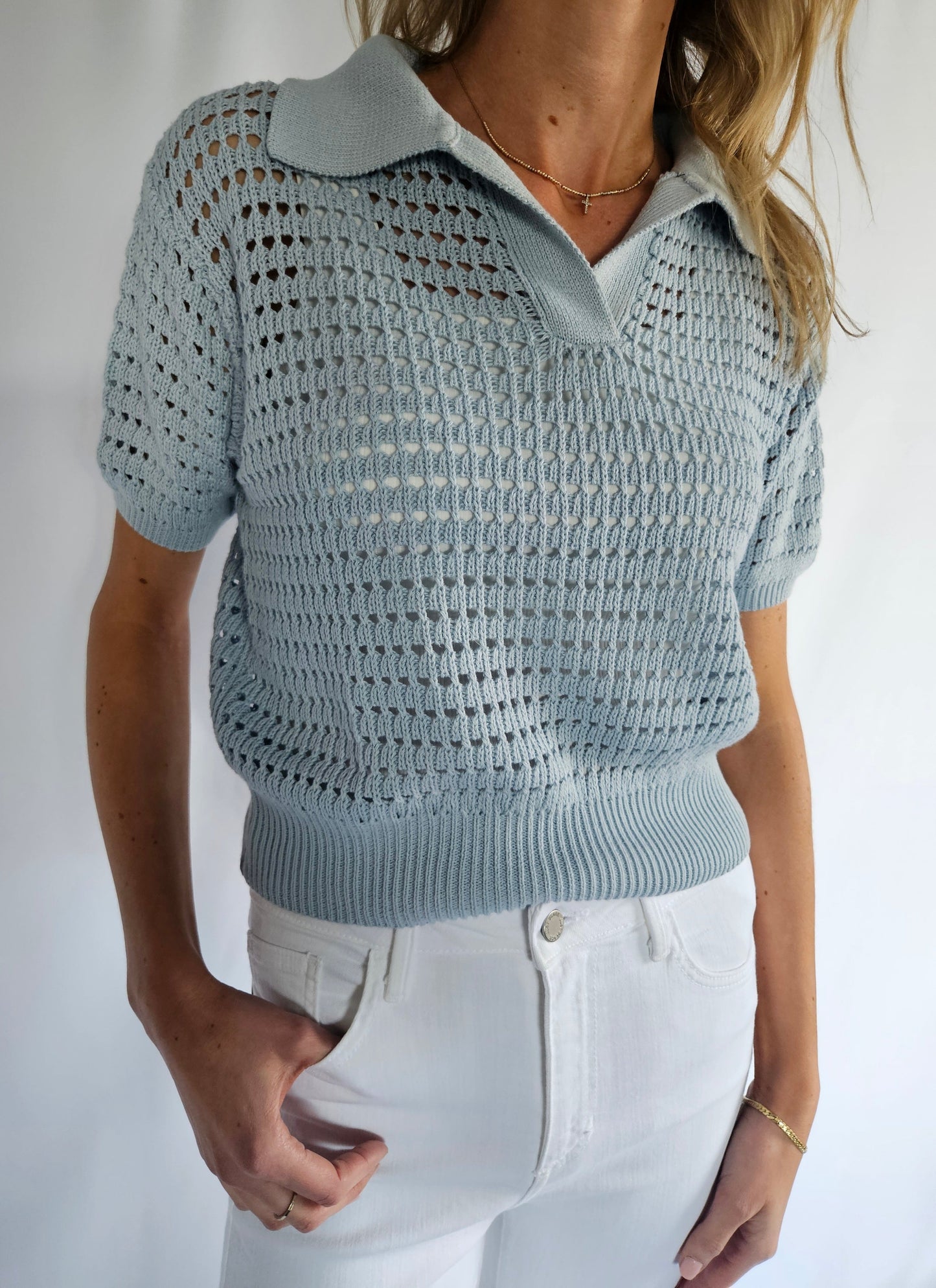 Crochet Collared Top