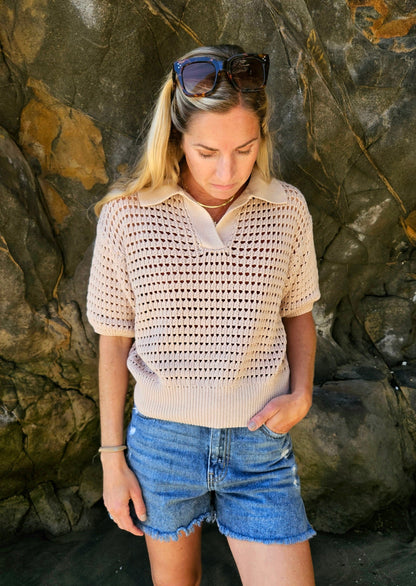 Crochet Collared Top