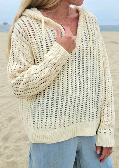 Coastal Crochet Hoodie