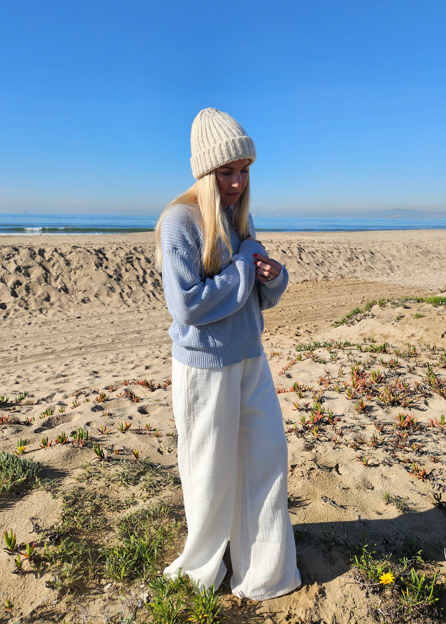 Pacific Blue Knit Sweater