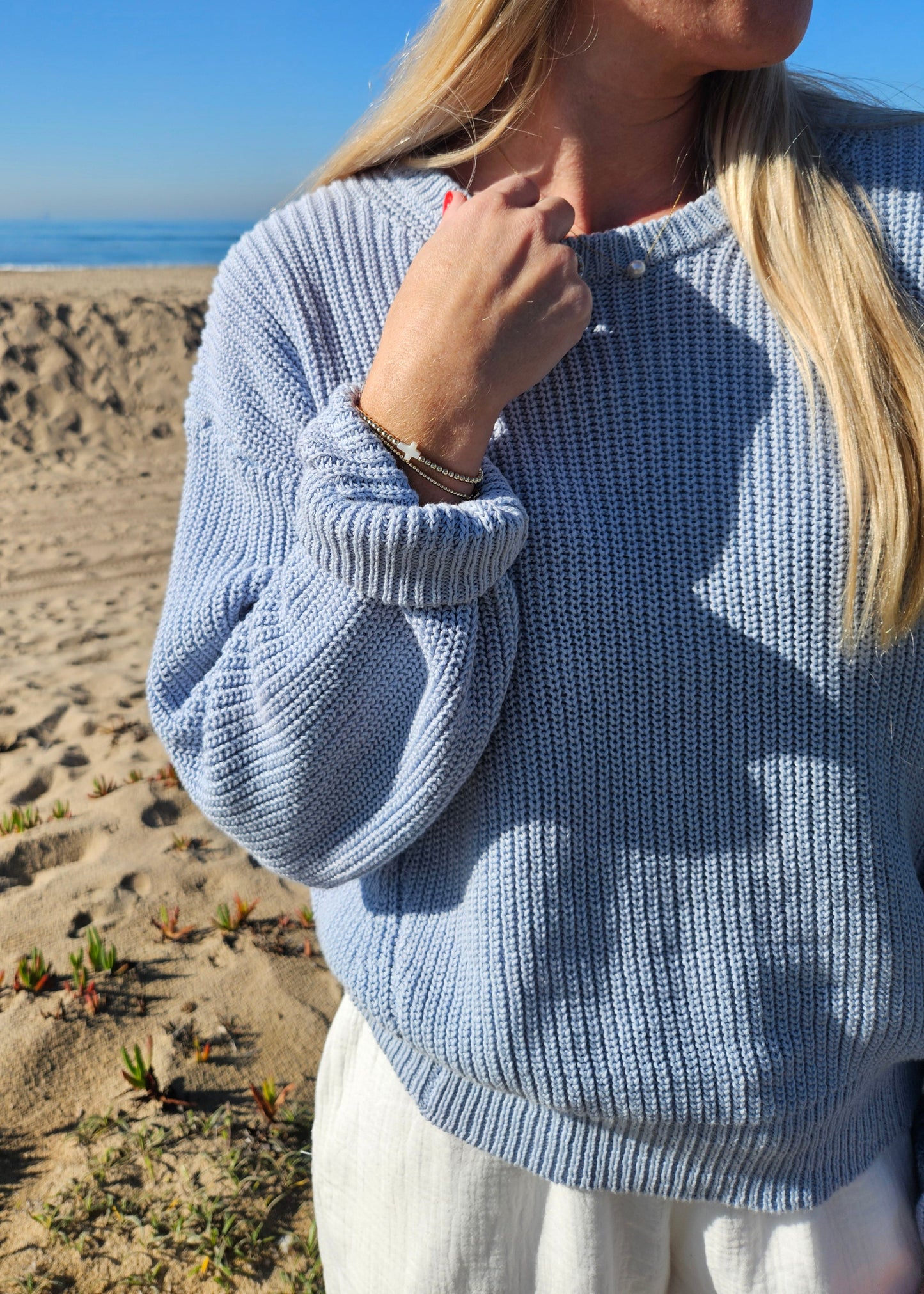 Pacific Blue Knit Sweater