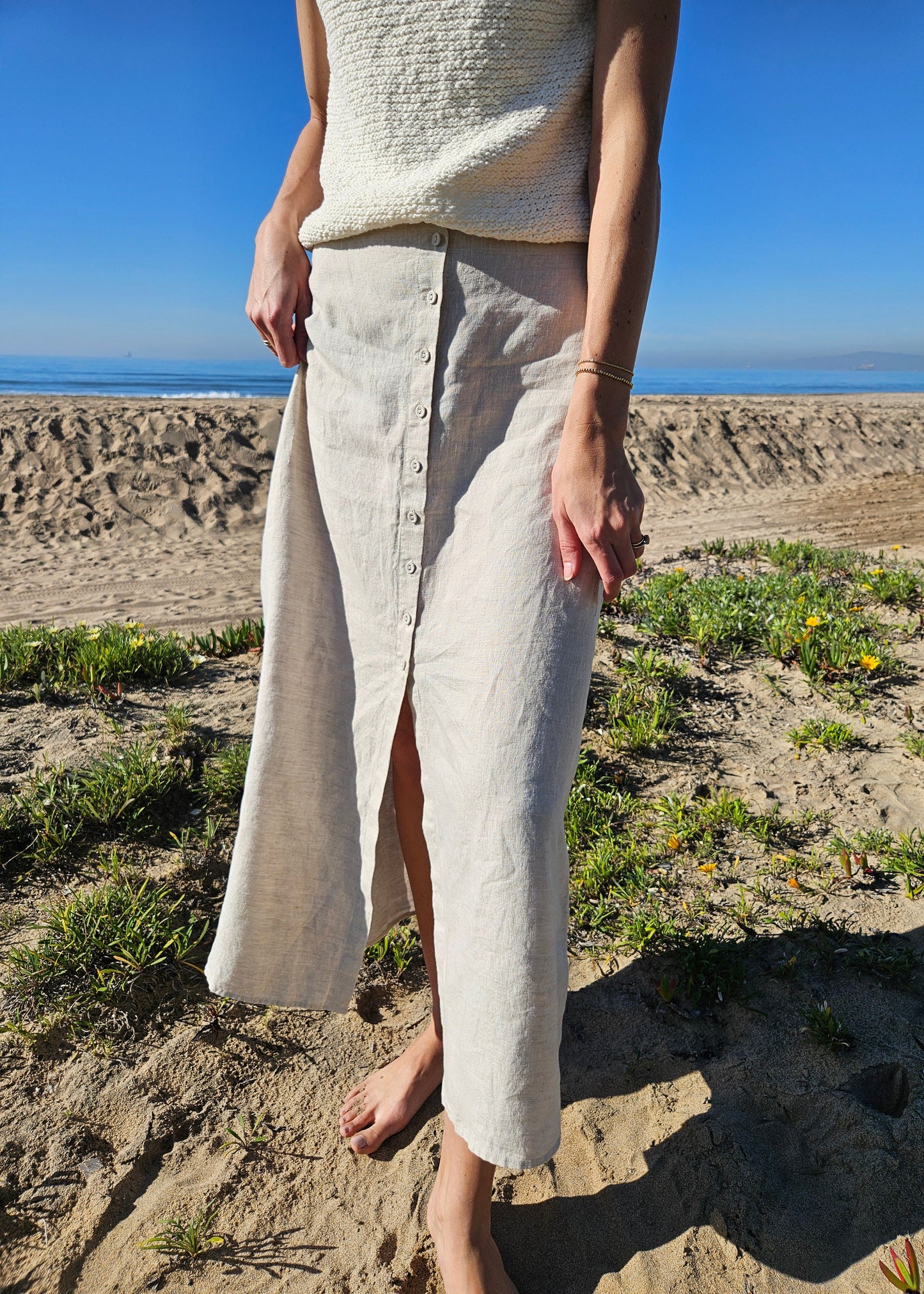 Seagrass Linen Skirt