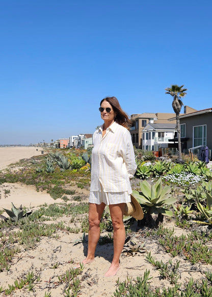 Cabana Striped Linen Shorts