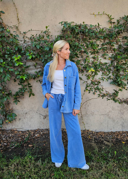 Blue Wave Shirt Jacket