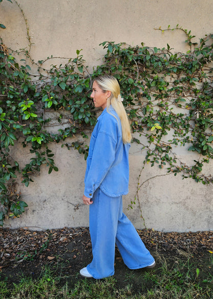 Blue Wave Shirt Jacket