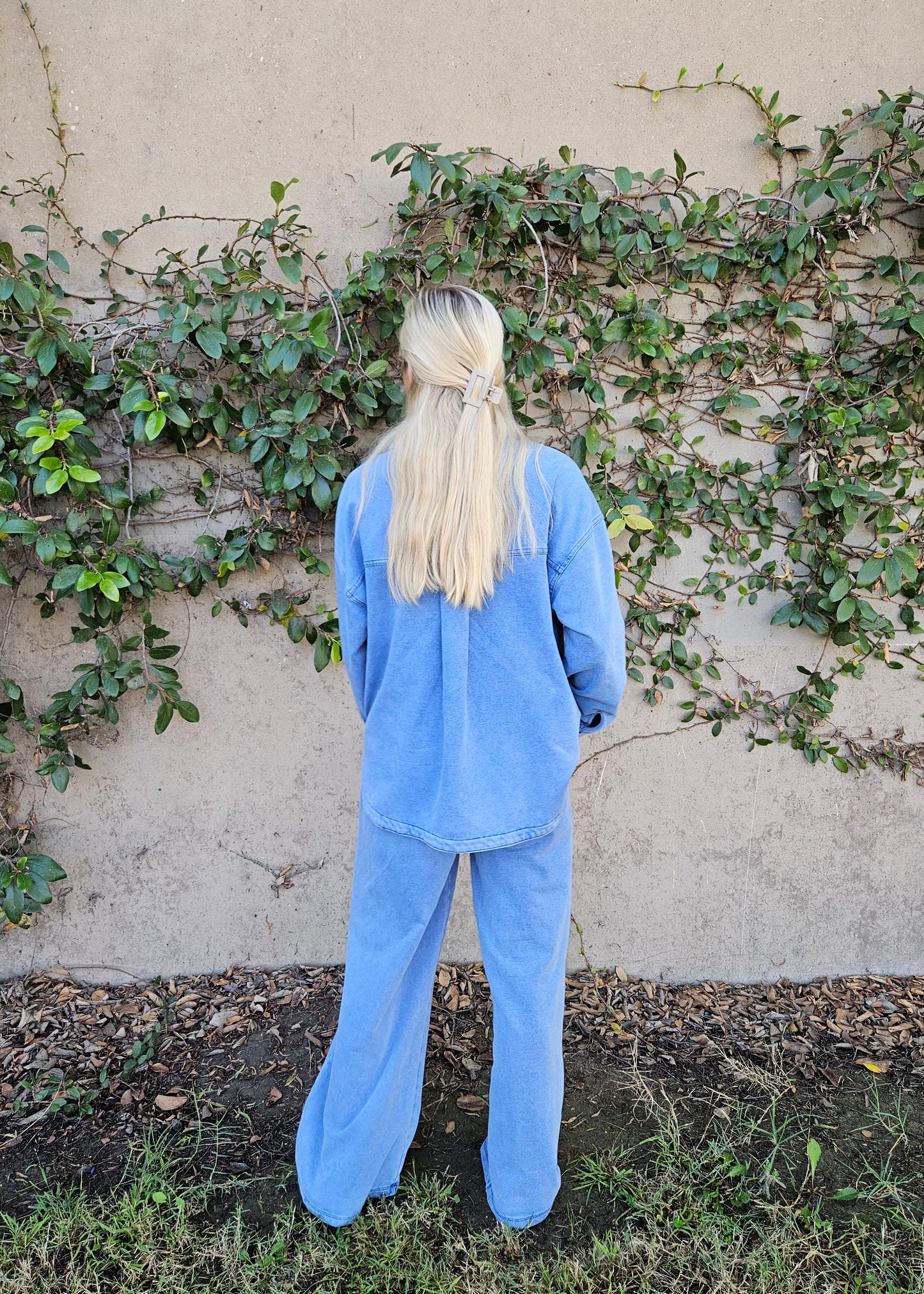 Blue Wave Knitted Pants