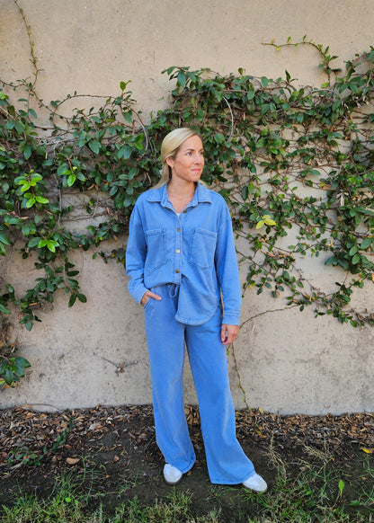 Blue Wave Shirt Jacket