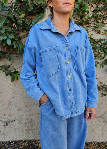 Blue Wave Shirt Jacket