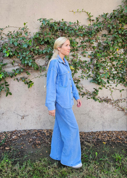 Blue Wave Shirt Jacket