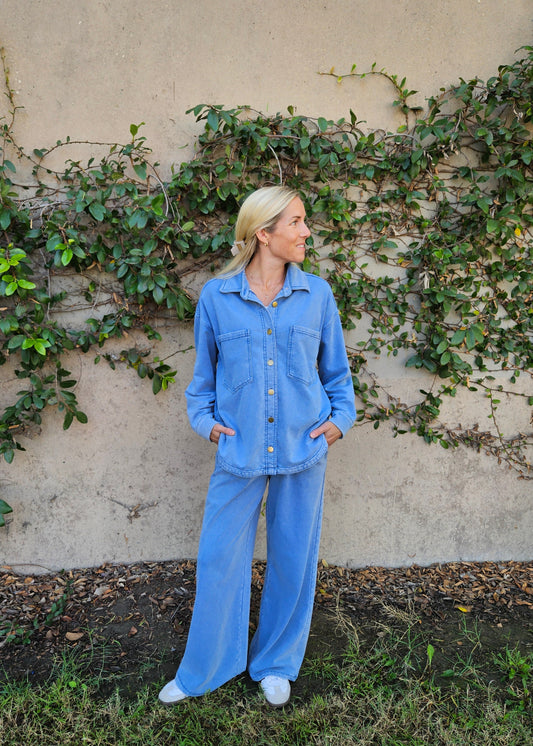 Blue Wave Shirt Jacket