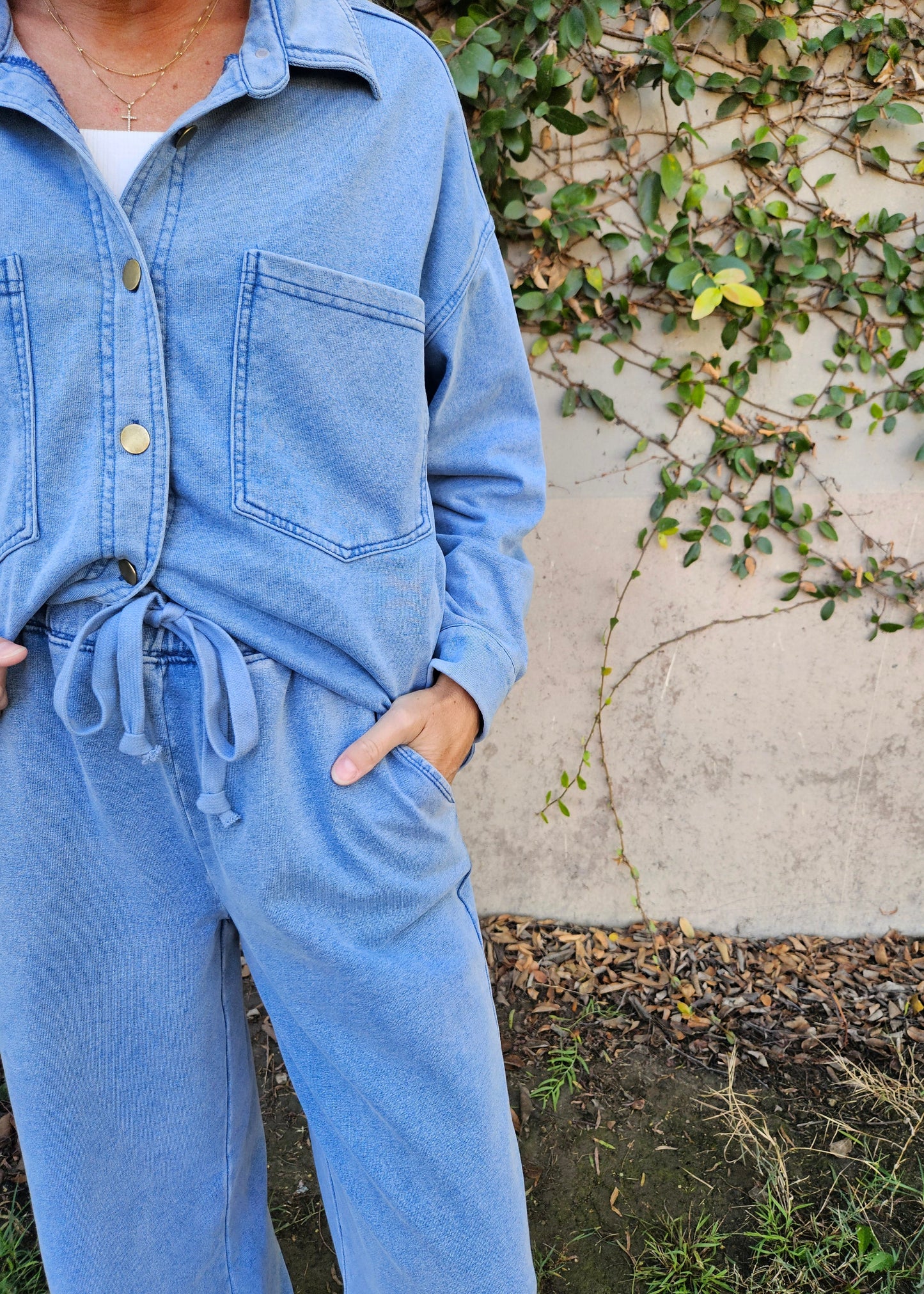 Blue Wave Knitted Pants