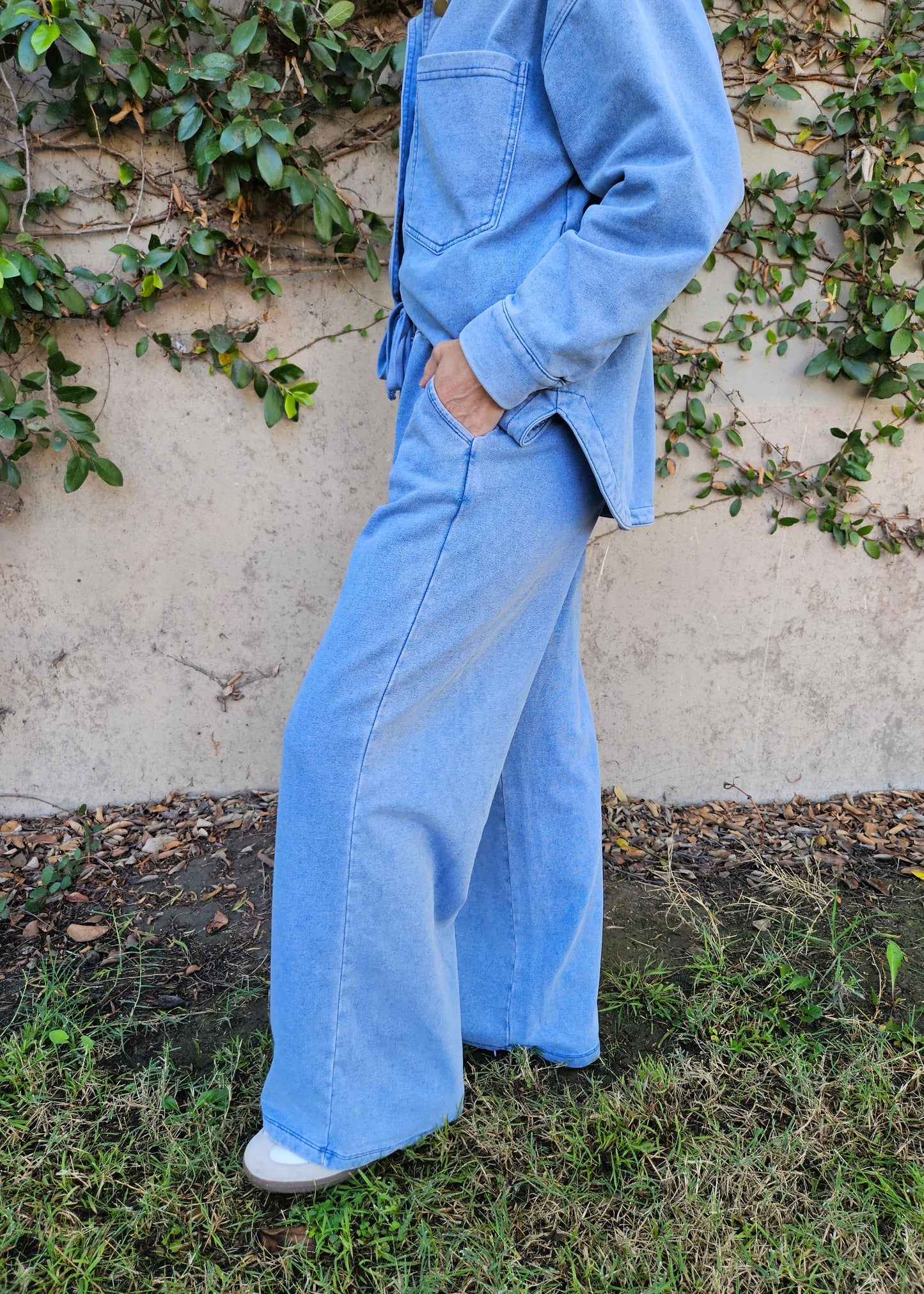 Blue Wave Knitted Pants