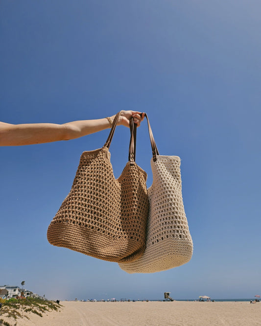 Straw Braided Tote Bag